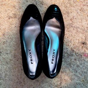 Black Mini Wedges (size 12w)